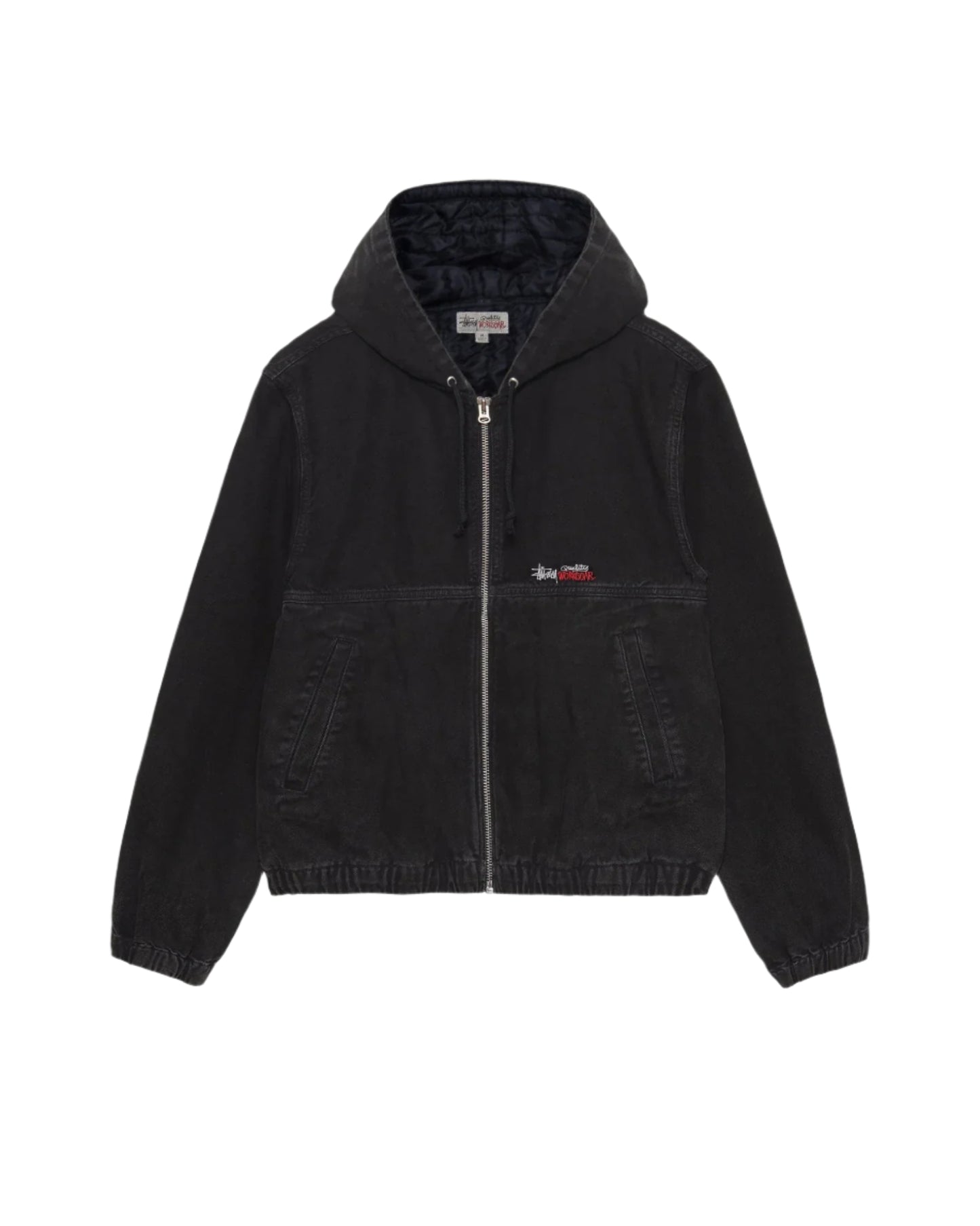 STUSSY WORK JACKET INSULATED CANVAS BLACK