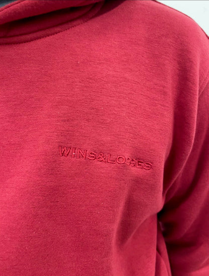 WINS & LOSSES BAR LOGO HOODIE MAROON