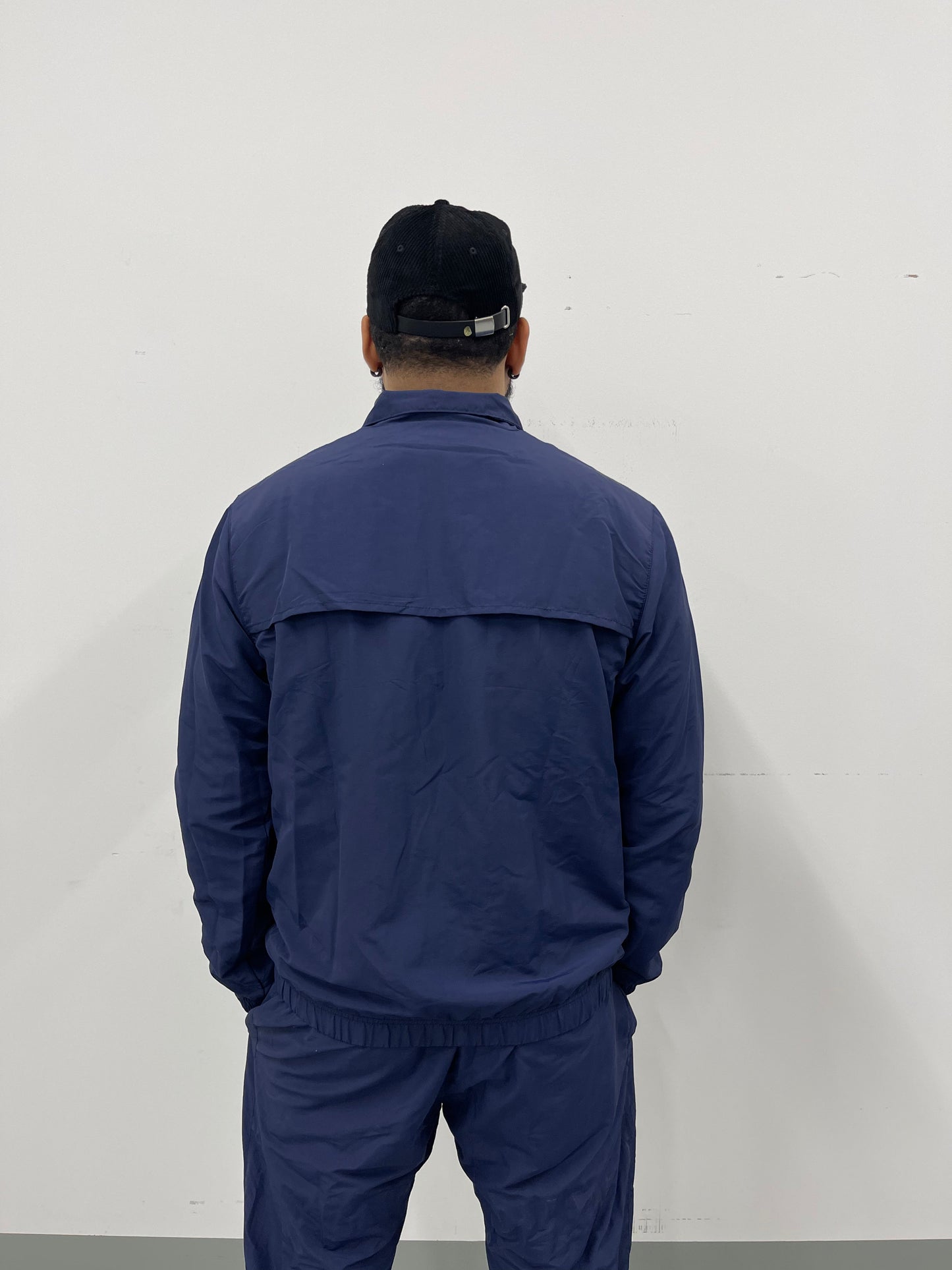 WINS & LOSSES BAR LOGO NYLON TRACK JACKET NAVY