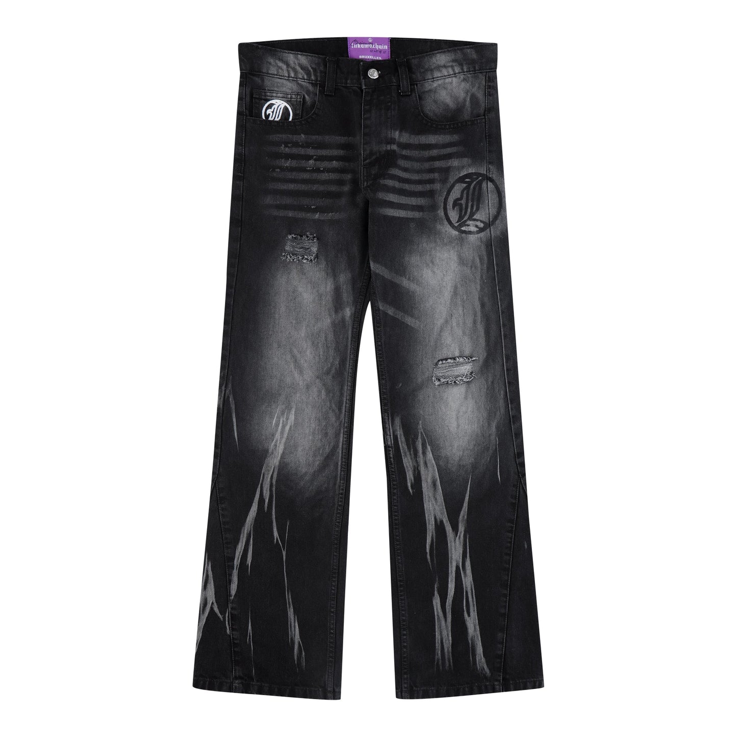 LUKAMACHAIN FLARE JEANS SERIES BLACK