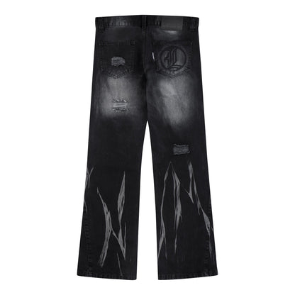 LUKAMACHAIN FLARE JEANS SERIES BLACK