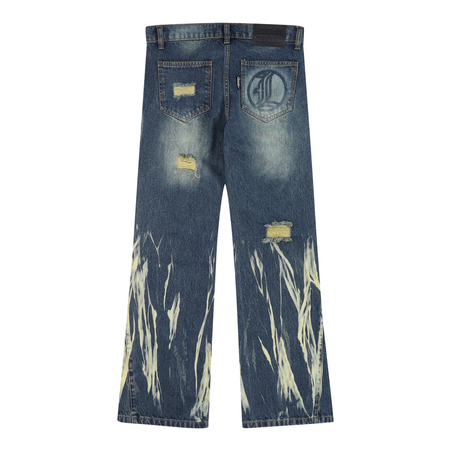 LUKAMACHAIN FLARE JEANS SERIES BLUE YELLOW