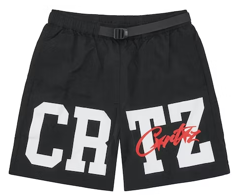 CORTEIZ CRTZ BLACK NYLON SHORTS – DRIP DROPS