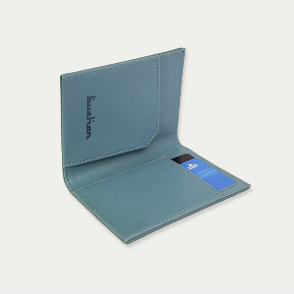 BUCHAN MONOGRAM CARD HOLDER BLUE