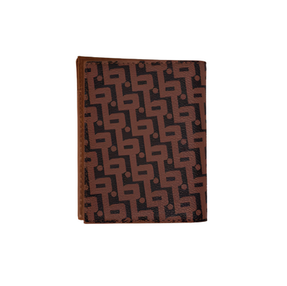 BUCHAN MONOGRAM CARD HOLDER BROWN