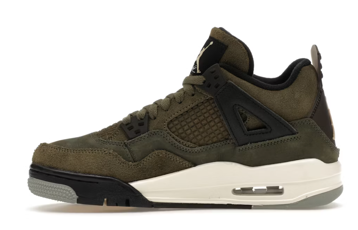 JORDAN 4 RETRO MEDIUM OLIVE (GS)