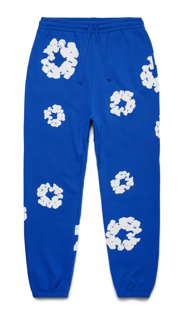 DENIM TEARS THE COTTON WREATH SWEATPANTS ROYAL BLUE