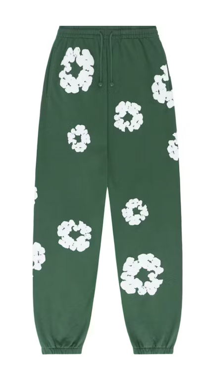 DENIM TEARS THE COTTON WREATH SWEATPANTS GREEN