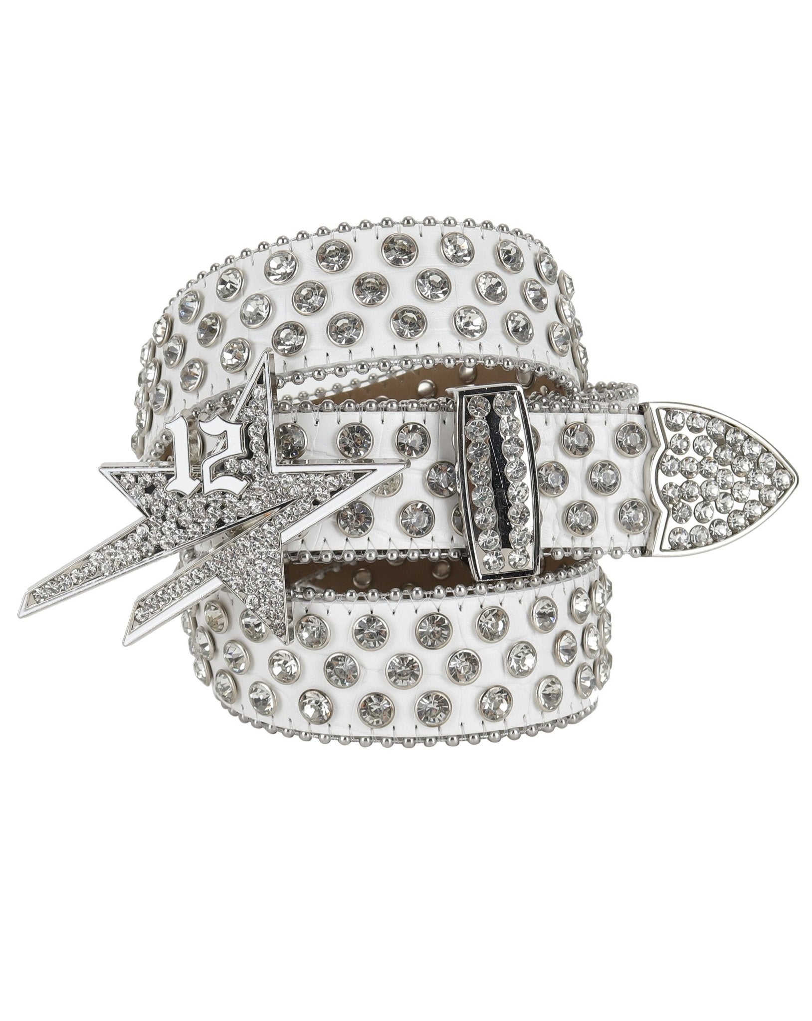 Diamonds Star Belt White - lukamachain