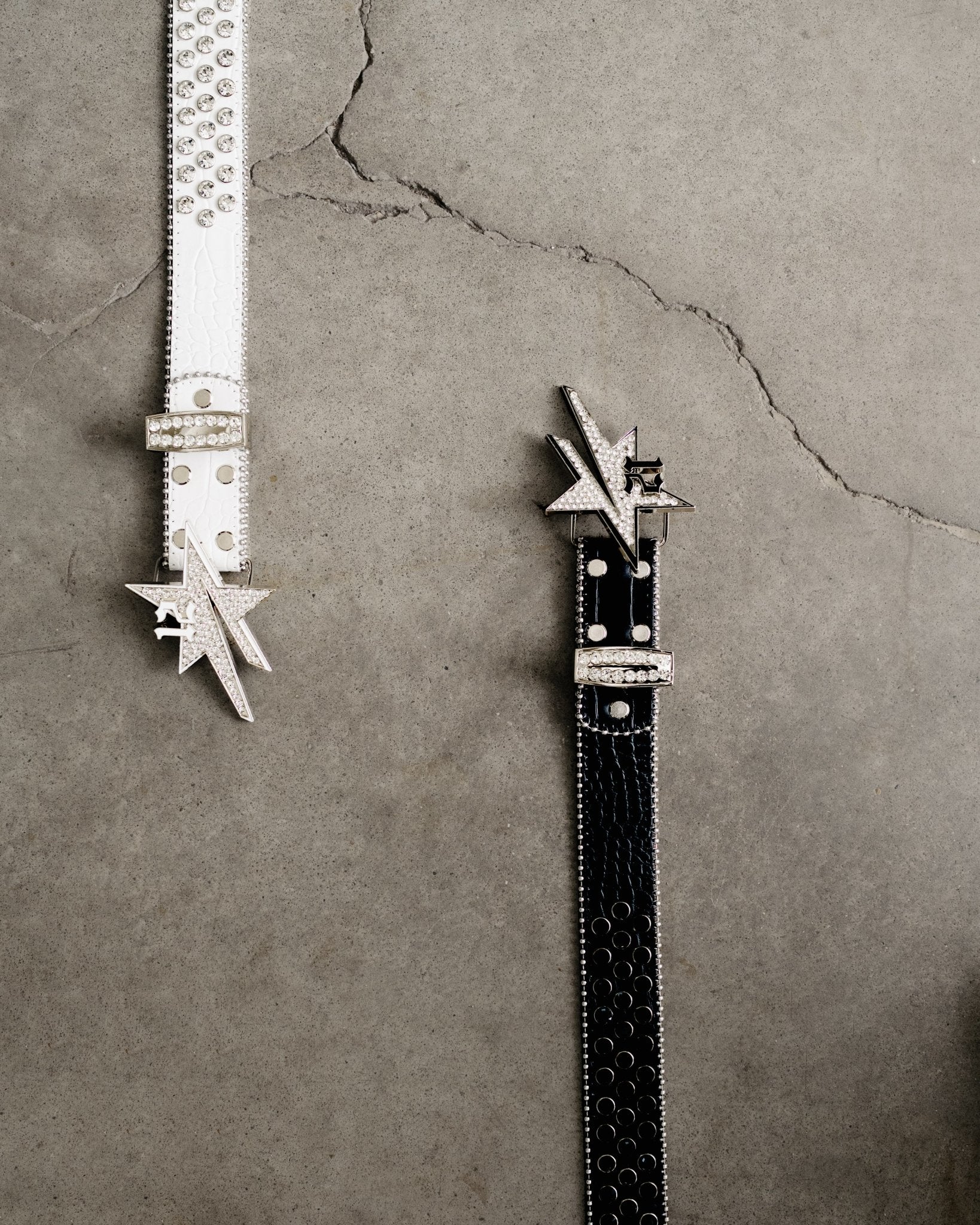 Diamonds Star Belt White - lukamachain