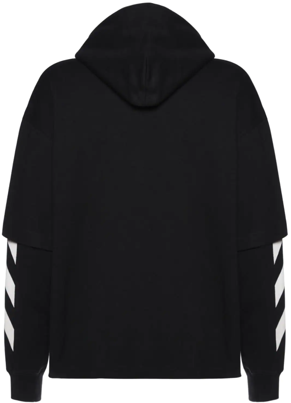 OFF-WHITE DIAG SWEAT À CAPUCHE DOUBLE COUCHE NOIR