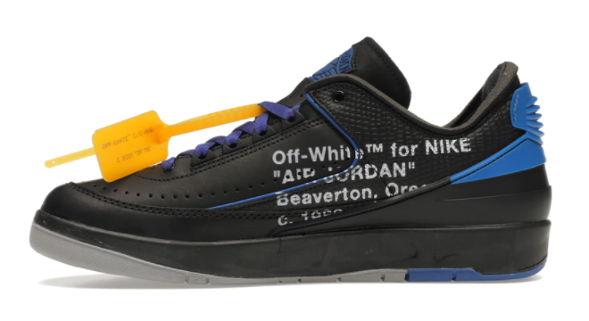 JORDAN 2 RETRO LOW OFF-WHITE NOIR BLEU